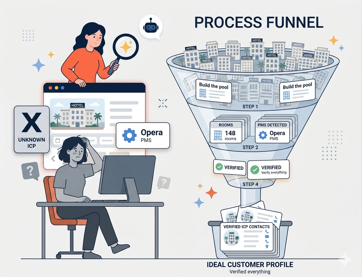 LeadHQ data scarcity workflow comparison illustration